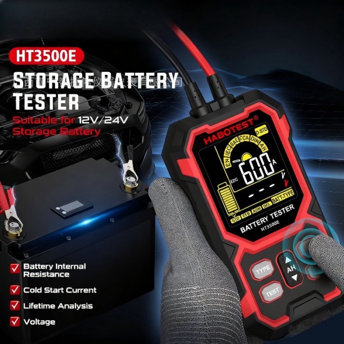 12V 24V Car Battery Tester Internal Resistance Tester Repair Lead Acid Car Battery Life Capacity An