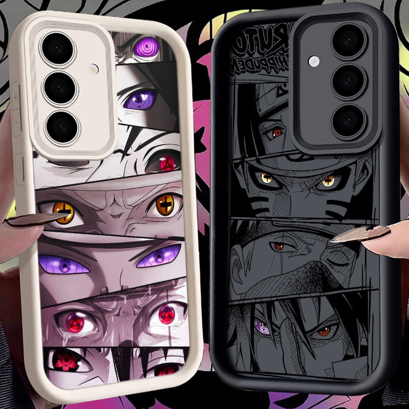 อะนิเมะญี่ปุ่น Naruto Eyes เคสโทรศัพท์สําหรับ Samsung S26 S25FE S24 Ultra S23 S22 S21 S26Ultra Plus S20 FE S25 Soft TPU กรณีกันกระแทกกล้องฝาครอบป้องกัน – โปรปัง