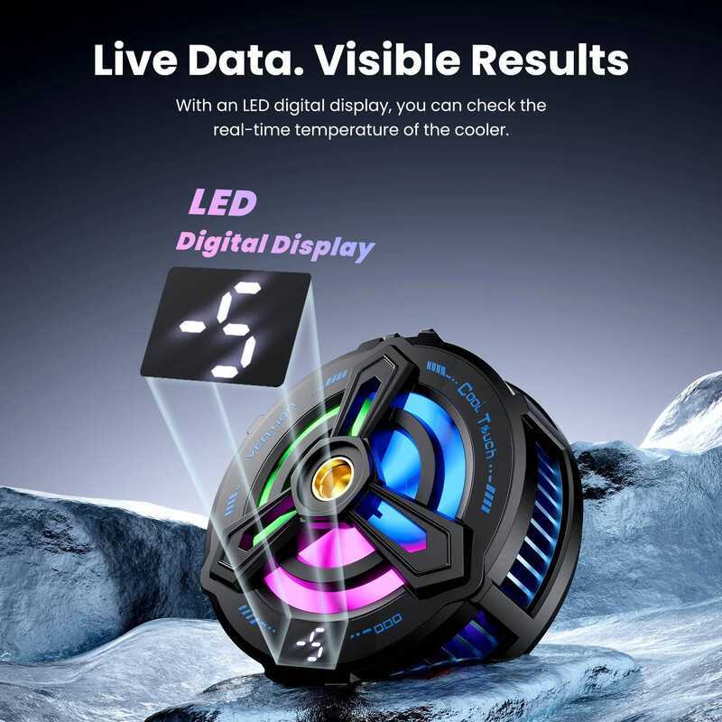 ▥ Vention New Magnetic Phone Game Cooler Cellphone Fast Coog Fan Freezing For Iphone 17 16 M