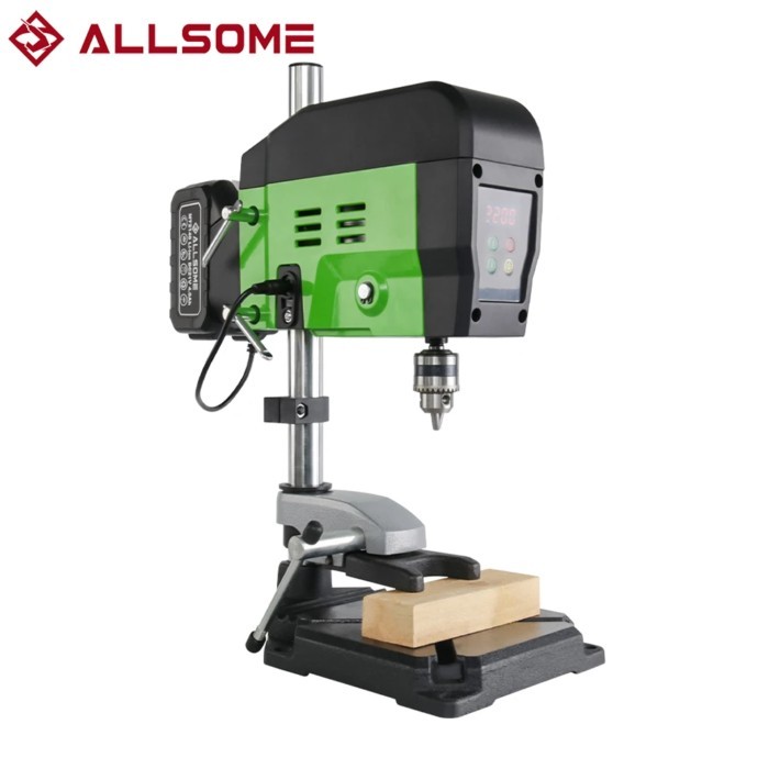 Allsome 4-Speed Cast Iron Benchtop Drill Press Drilling machine Compatible with Makita 18V battery