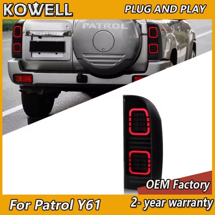 Car Styling for Nissan Patrol Y61 Tail Light 2005-2022 Y61 Taillights Rear DRL Fog Brake Turn Signa