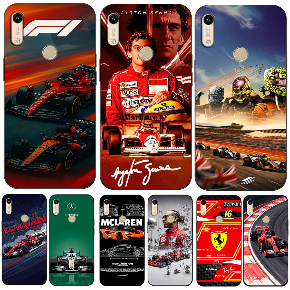 สําหรับ Huawei y6 2019 กรณีซิลิคอนโทรศัพท์ปกหลังสําหรับ Huawei Y 6 2019 พร้อมลายนิ้วมือรูด้านหลังสีด