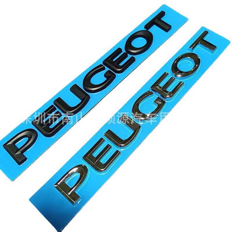 โลโก้รถ PEUGEOT เหมาะสําหรับ Peugeot ดัดแปลง PEUGEOT โลโก้ด้านหลังป้ายภาษาอังกฤษ