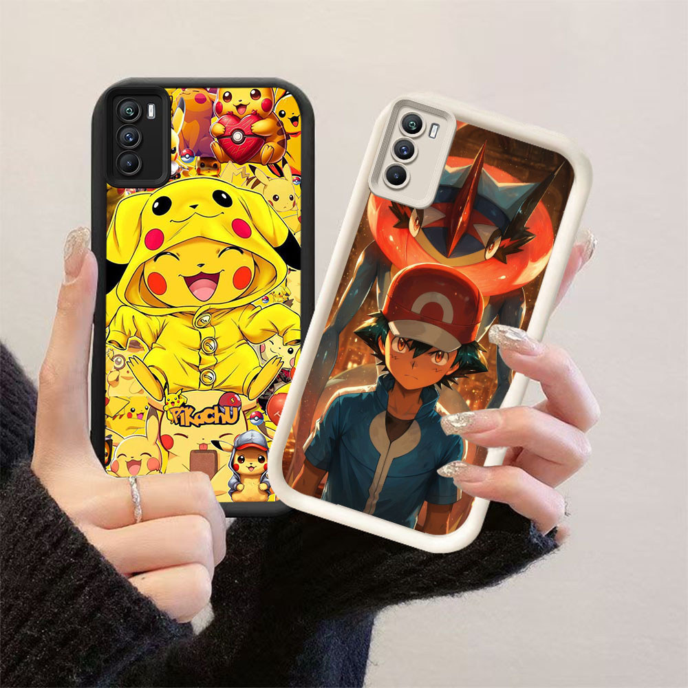 HW-25 Pokemon Pikachu ปลอกซิลิโคนกันกระแทกสําหรับ OPPO Reno A53 A53S A16 A33 6 5 A11S 4 A16s A54S 20