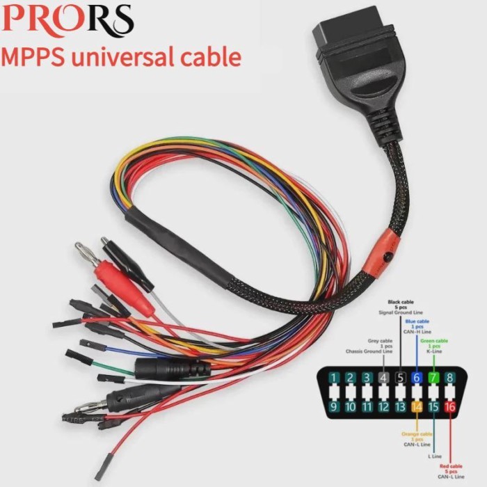 NEW OBD2 Diagnostic Adapter MPPS V18/v16/v21/v22 OBD Breakout Tricore Cable ECU Bench Pinout Cable