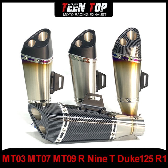 Motorcycle Escape Exhaust System Silencer MT03 MT07 MT09 R Nine T Duke125 R1 Universal Exhaust Muff