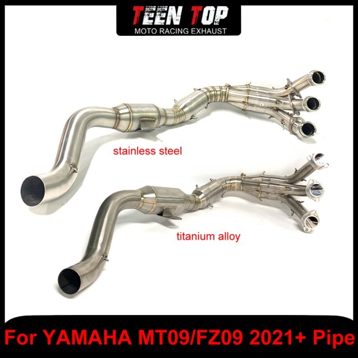 For Yamaha MT09 FZ09 Exhaust Elbow Stainless Steel Motorcycle Escape Exhaust Pipe for MT09 2021+ Co