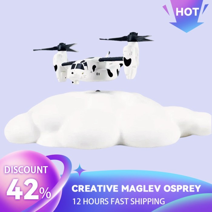 V-22 Creative Magnetic Levitation Osprey Desktop Ornaments Cool Aircraft Model Super Decompression