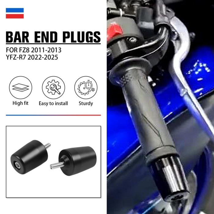 For Yamaha FZ8 2011-2013 YFZ-R7 YZF R7 YZFR7 2022-2025 Handlebar Grips Ends Handle Bar End Plug Cap