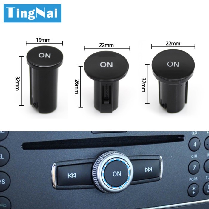 Car Front Console Radio CD Player Button Knob ON Button Switch Cap For Mercedes Benz W204 X204 W212