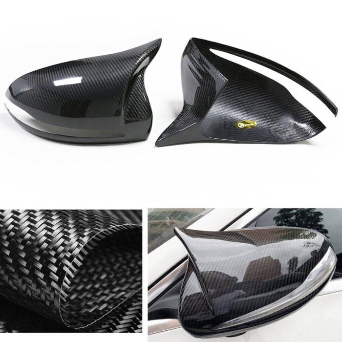 For Mercedes Benz C S E Class W205 X205 W222 W213 C63 S63 E63 AMG 2014-2018 Mirror Cover Dry Carbon