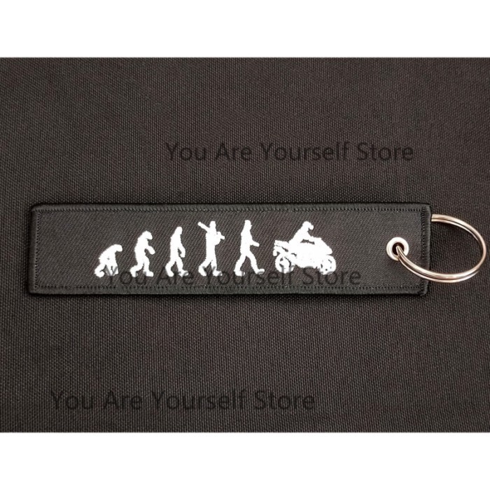 Embroidery Patterns Funny Tag Keychain Motorcycle Key Holder Backpack car key keychain llaveros Key