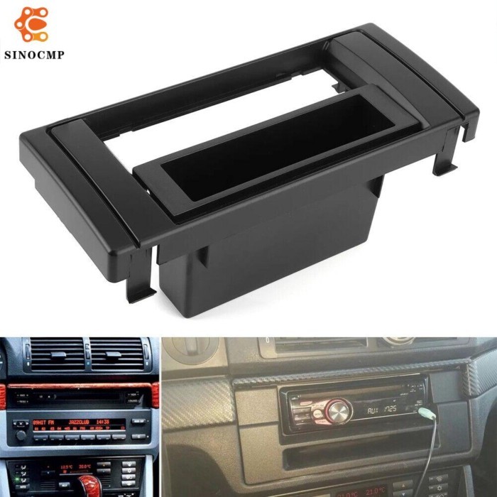 Single Spindle CD Player Frame Radio Fascia Panel For BMW 5 Series E39 E53 Model Car Panel Accessor