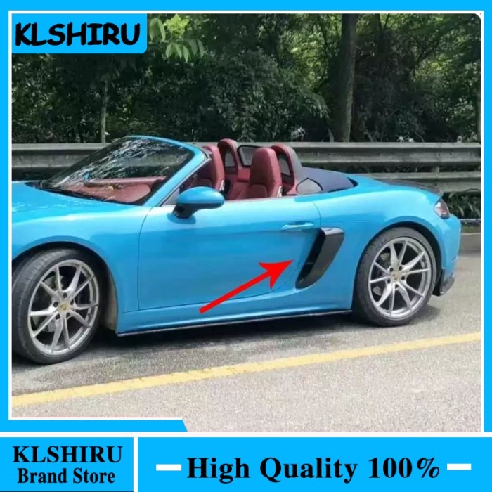 Body Kits Styling Full Carbon Fiber Side Vents For 16 - 19 Porsche 718 Boxster S T GTS 2.0T 2.5T Ca
