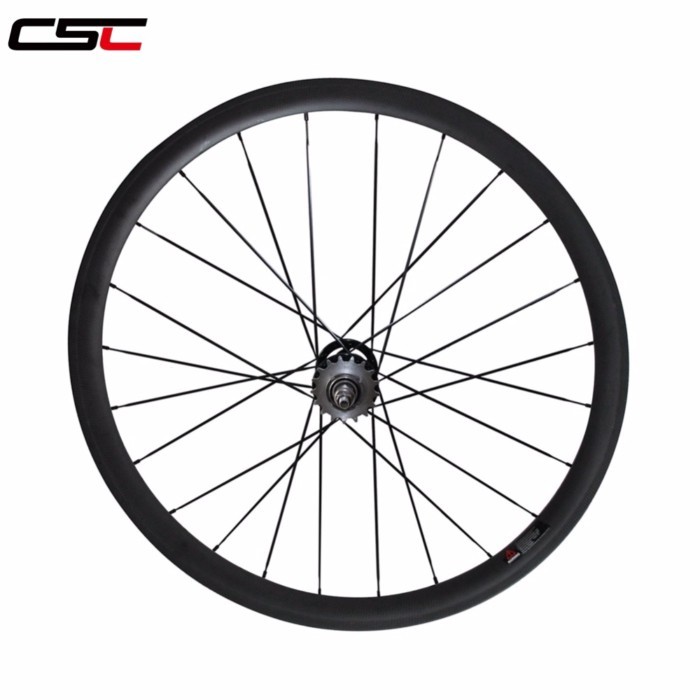 CSC single front rear Carbon Track bike wheels 38-88mm Clincher Tubular 25mm wide Flip Flop fixed g
