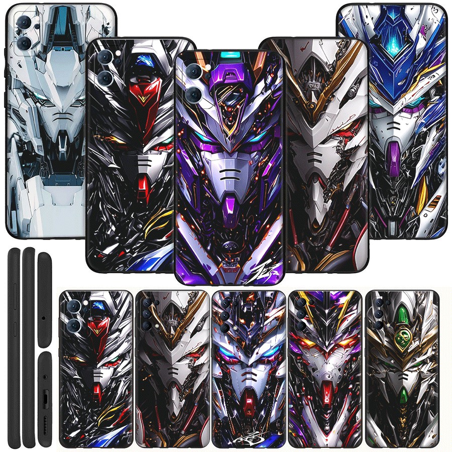 OPPO A80 A83 A1 A91 F15 A92 A72 A52 A92S A93 A94 A95 A96 K12X TPU เคสโทรศัพท์นุ่มฝาครอบป้องกันGundam