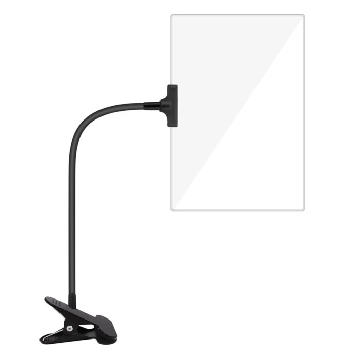 5X Magnifying Glass with Clip, 6x3.5 Inch Magnifier with Clamp Adjustable Flexible Gooseneck,Clip o