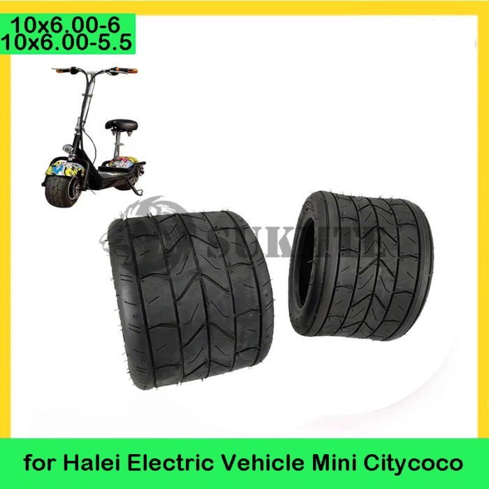 10x6.00-5.5 Tubeless Tire 10 Inch Tire 10*6.00-6 Off-road Tire for Citycoco Electric Scooter Modifi