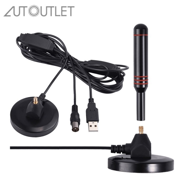 AUTOUTLET Car Antenna for Digital TV High Gain Caravan Digital HD TV Antenna Portable Indoor Outdoo