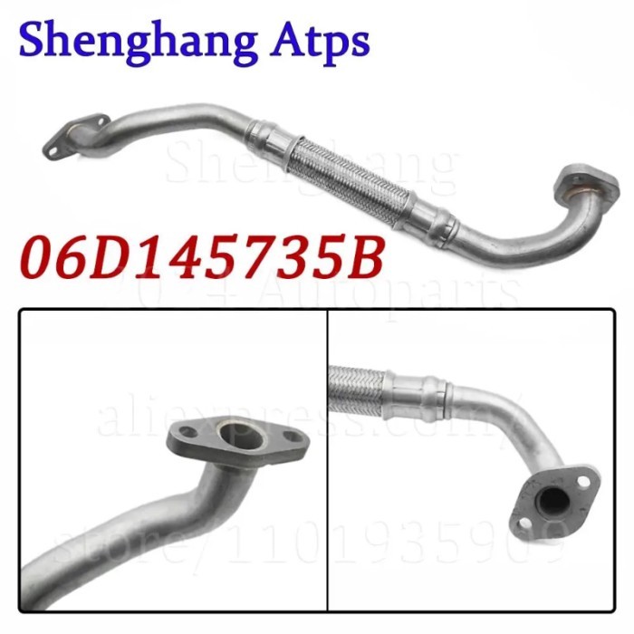 Engine Turbocharger Oil Line Pipe Hose For Audi A6 C6 A4 B7 2.0 BPJ BHK Seat Exeo 2.0L 06D145735B 0