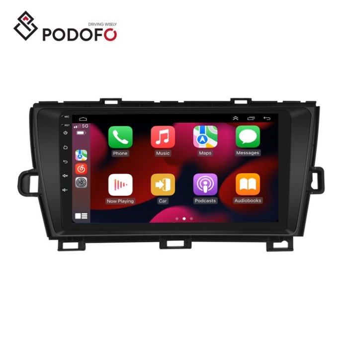 Podofo Double Din 9'' Android Car Radio Carplay Android Auto For Toyota PRIUS 2012 RDS HIFI Wholesa