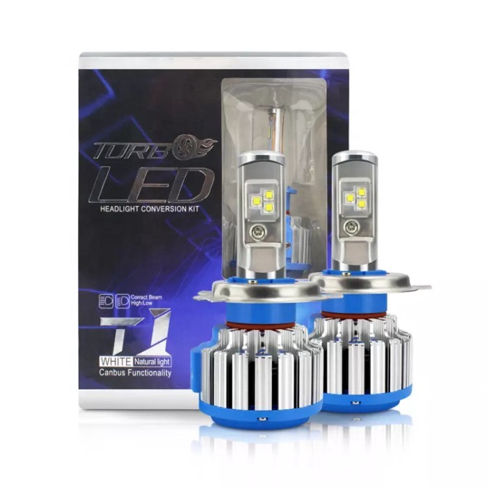 High quality car accessories T1 led light 48W 10000lm 6000k h4 h11 9004 9007 led headlight bulb for