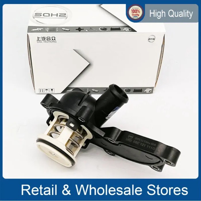 Engine Coolant Thermostat & Housing 06E121111G 06E121111H For Audi A4 A6 A8 Quattro 3.2 V6 06E 121