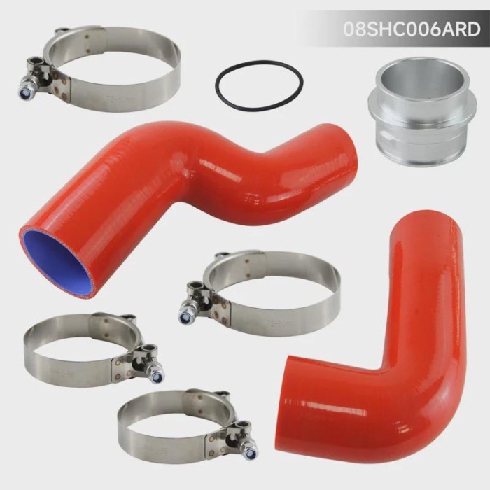 Black/Blue/Red Intercooler Silicone Intake Hose Clamps Kit For VW Golf GTI  2.0T MK5 MK6 A3/S3 VERS