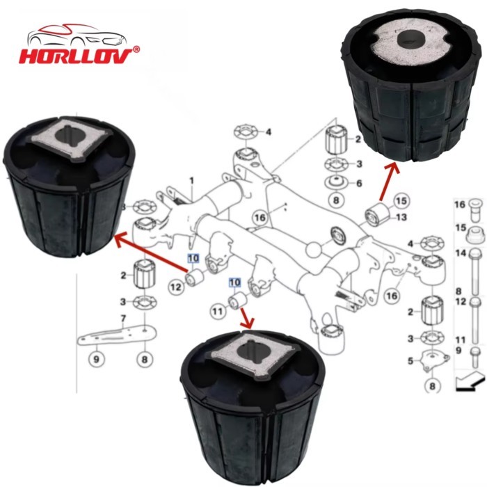 Rear Bushings for BMW E60 E61 E62 Rear Bushing 33176770825 33176767525