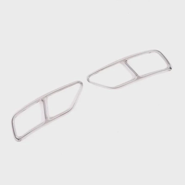 Stainless Steel Black Car Tail Exhaust Pipes Cover For Audi A5 A4 B9 2020-2024 Tail Throat Frame De