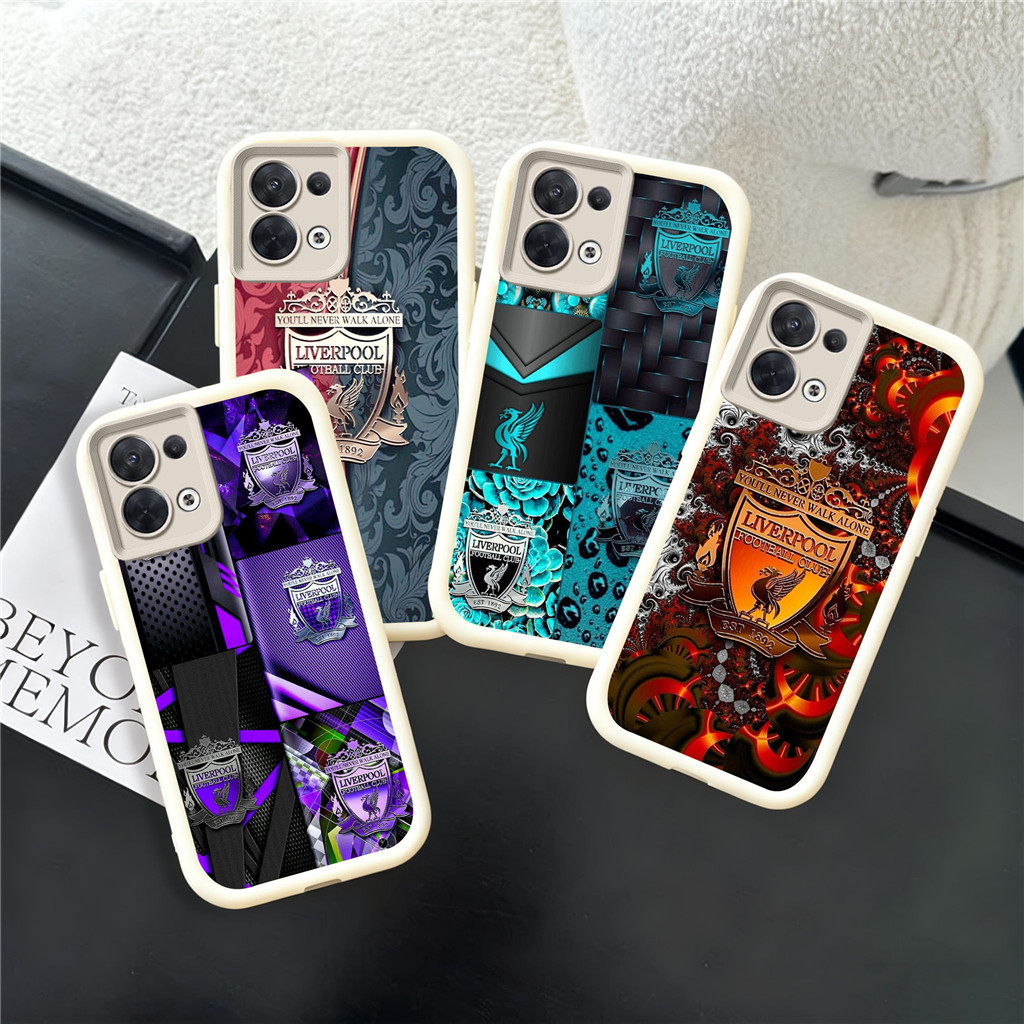 WA26 L-liverlpool ฟุตบอล fc สําหรับ Hp ชุบ OPPO Reno 8Z 9i 8T 7 7Z 8 2 Pro Lite 5G วัสดุ TPU