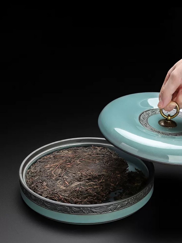 Ceramic Pu'er Tea Storage Box, Tea Tank, Packing Box