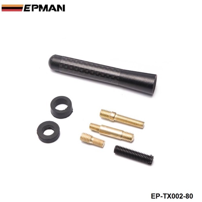 Car Radio Antenna Universal Screw Type Aerial Carbon Fiber Black For BMW E39 5 Series 97-03 EP-TX00