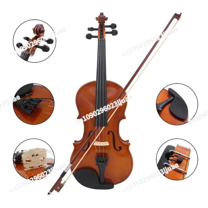 Solid wood violin Popularity Violin Students Children Beginners Adults Playing Violin 44 Free Grand