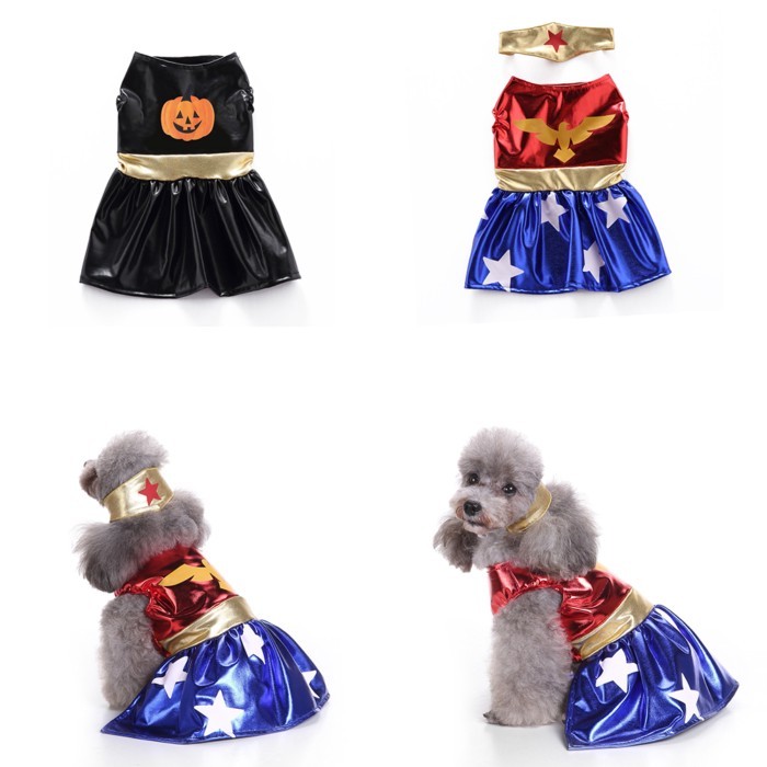 Halloween Pet Dog Dress Halloween Costumes Dress Pet Supplies Wizard Dog Costume Bat Skirt for Smal