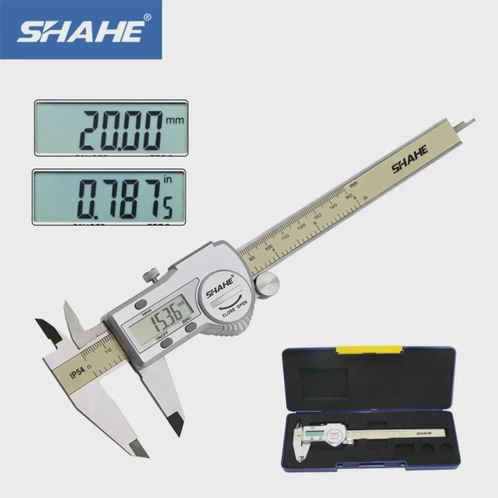 SHAHE Digital Caliper 0-150 mm/6" Stainless Steel Digital Caliper Vernier Caliper Gauge Micrometer
