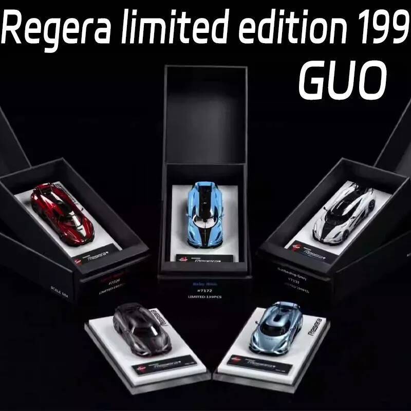 GUO 1/64 Koenigsegg Regera Limited Edition 199 เรซิ่นมอเตอร์รถ Diecast รุ่นรถของเล่นคอลเลกชันเด็กของ