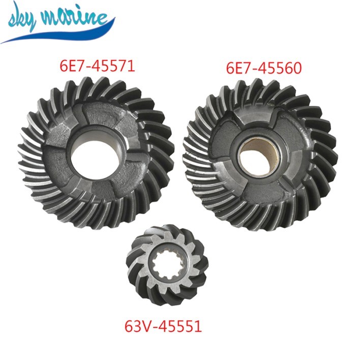 63V-45551 6E7-45560 6E7-45571 Gear Kit For Yamaha 15HP 9.9HP Outboard Motor 6E7-45560 6E7-45571 63V