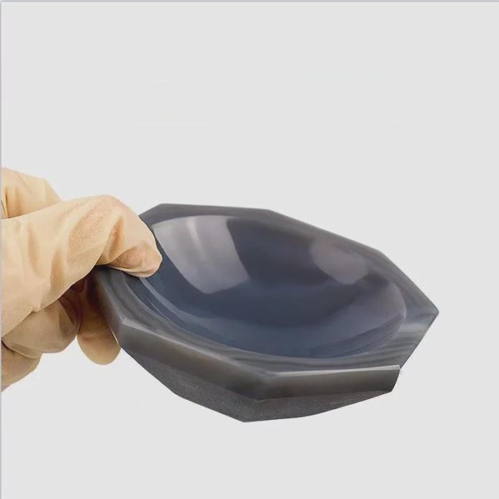 30-130MM Laboratory Use Mortar And Pestle Natural Agate Mortar With Grinding Rod Spice Mills Mortar