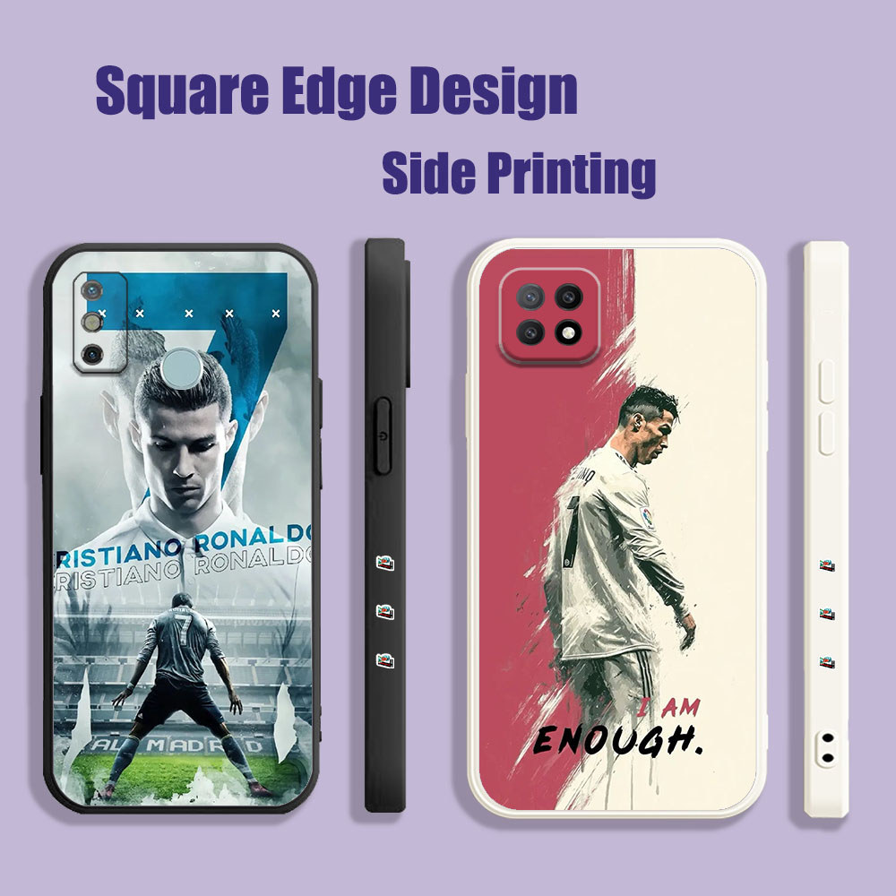 ปลอกสําหรับ OPPO A5 A52/A72/A92 A59/F1s F7 32/A53 A9 A37/Neo 9 F11 Pro Cristiano Ronaldo Aesthetic Z
