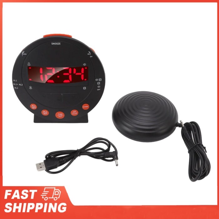 Alarm Clock Super Shaker Clock Alarm Clock 110 Decibels Red Flashing Light Super Shaker Extra  Alar