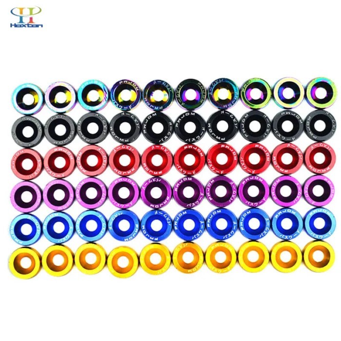10PCS M6x20 Car Styling Universal Modifications JDM Sticker Fender Password Stickers License Plate