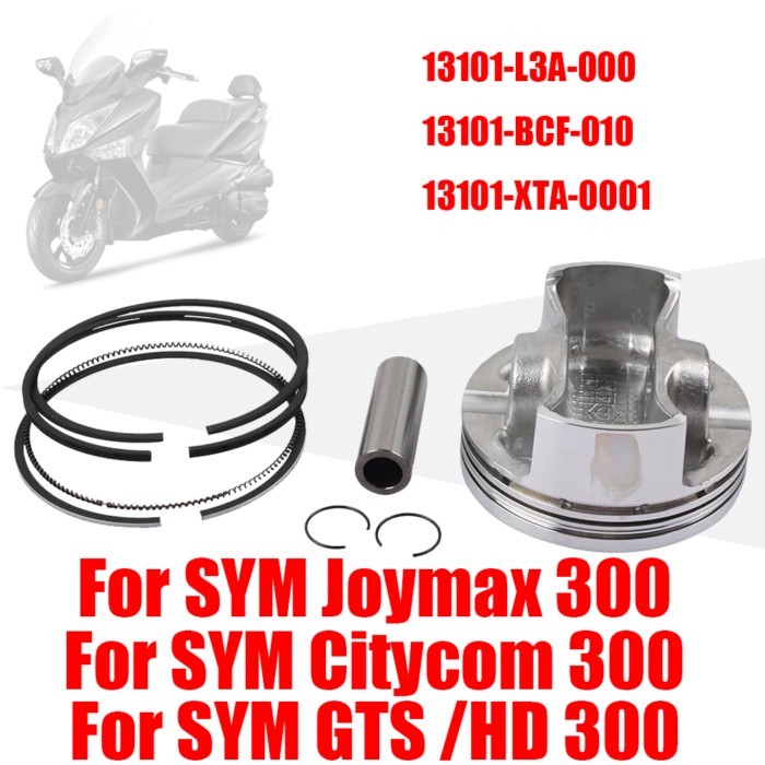75mm With Ring Piston Kit For SYM Joymax 300 Joymax300 Citycom 300i GTS GTS300 HD300 13101-BCF-010