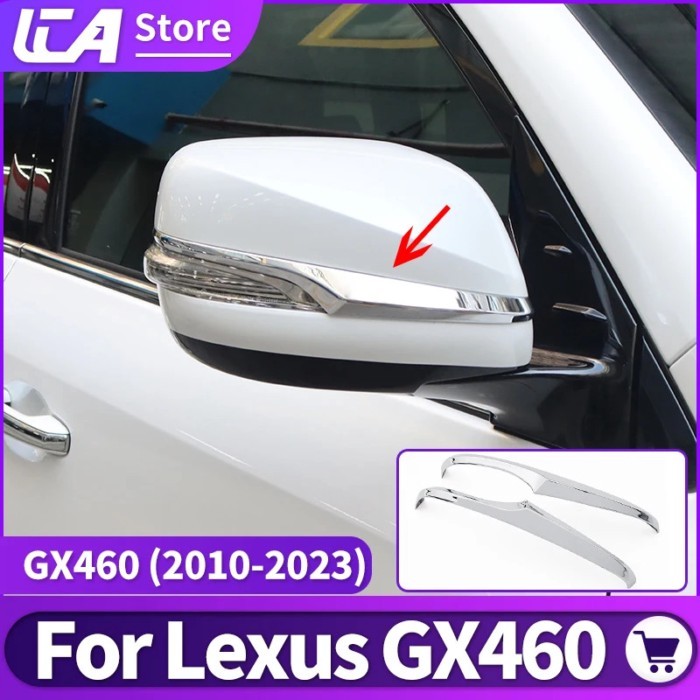 Rearview Mirror Cover Highlight Strip Chrome For 2010-2023 Lexus GX 460 GX460 Decoration Modificati