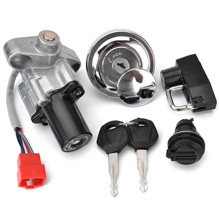 Ignition Switch Fuel Gas Cap Seat Lock Key Set For Yamaha XVS125 XVS250 XVS400 XVS400C XVS650 XVS65
