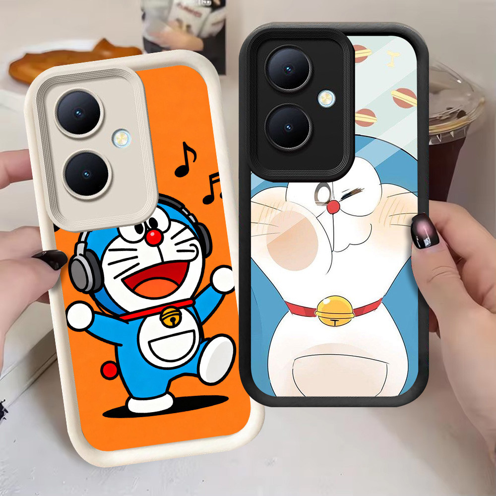 G-58 Doraemon เคสน่ารักสําหรับ OPPO Reno 11F 11 8T Pro 5G สีดําและสีขาว