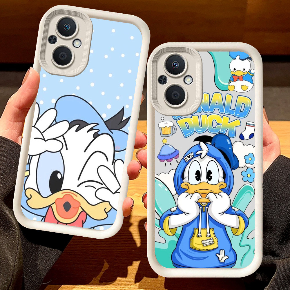 G-76 Donald Duck Casing สําหรับ OPPO Reno 7Z 8 8Z 7 Lite 5G สีดําและสีขาว