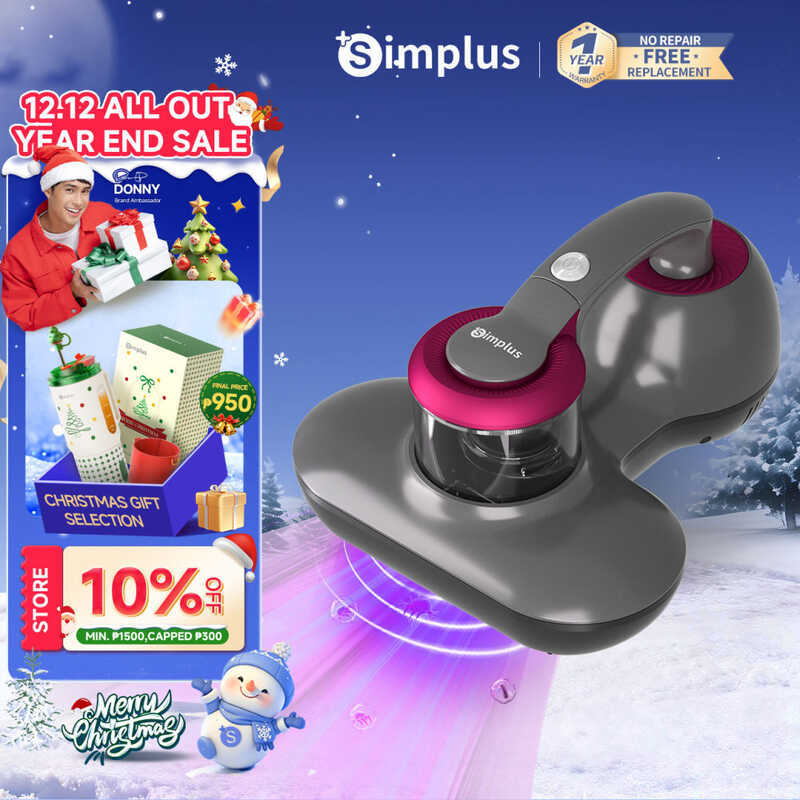 เครื่องดูดฝุ่นกำจัดไรฝุ่น Simplus เครื่องดูดฝุ่นอเนกประสงค์สำหรับเตียง โซฟา และรถยนต์
