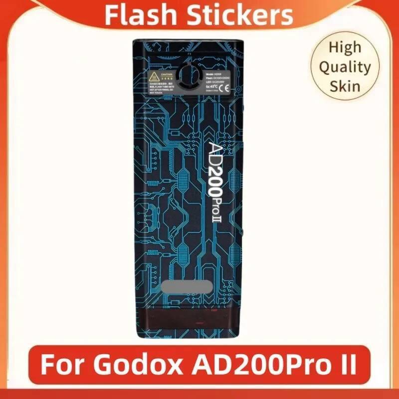 สติกเกอร์ที่กําหนดเองสําหรับ Godox AD200ProII AD200Pro II Decal ผิวกระเป๋าแฟลชไวนิลห่อฟิล์ม Protecto