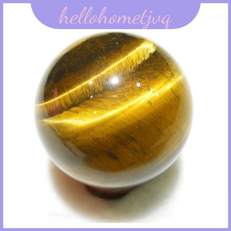 Tiger Natural ของแท้ Eye Quartz Crystal Sphere ในสีเหลืองเข้มสําหรับและความเข้มข้นของสมดุล